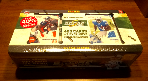 2010 Score Football Complete Factory Sealed Set w/ 2 Jersey cards Gronkowski RC