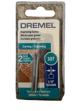 Dremel 107 Small Engraving Cutter 1/8" Shank - Pack of 2