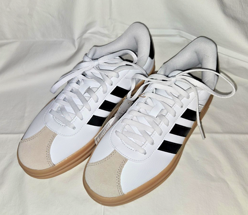 Size 6 - adidas VL Court Bold J White Black - Picture 3 of 6