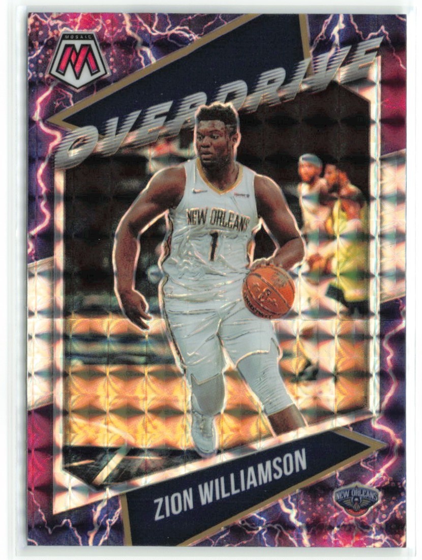 Zion Williamson 2020-21 Panini Mosaic Overdrive Silver Mosaic New Orleans
