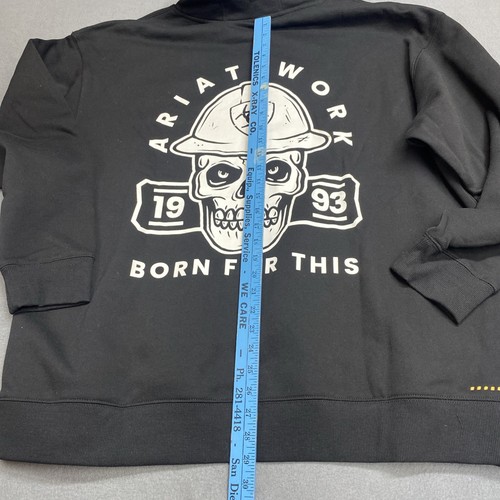 Ariat Herren Hoodie Skull Graphic Wasserabweisend Sweatshirt Schwarz XXL 10054475 - Bild 2 von 12