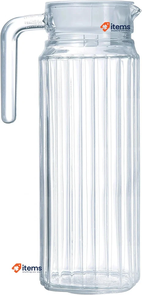 RICHARDSON SHEFFIELD Arcoroc 70361 Réfrigérateur Cruche avec Couvercle Blanc, - Photo 1/4
