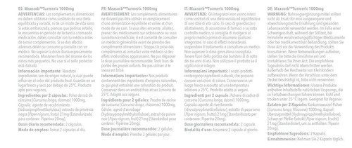 Cúrcuma 1000mg - 180 Cápsulas - Suplemento de calidad - Foto 3 di 5