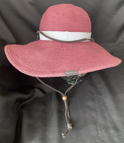 Columbia Women’s Dusty Rose Packable Wide Brim Hat W Chin Strap Small - Picture 2 of 9
