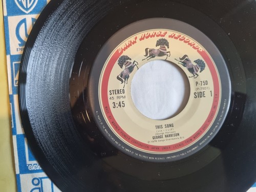 GEORGE HARRISON - This Song 7” 1976 Dark Horse Records P-75D Japanese Pressing - Picture 3 of 9