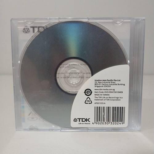 TDK 10 Pack DVD-RW Discs 1-4x 4.7GB Data Video Single Sided Sealed Pack - Afbeelding 2 van 4