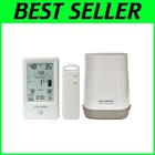 Compact Indoor/Outdoor Weather Station with Rain Gauge & Digital Thermometer