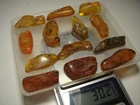 AMBER / raw baltic stones bernstein natural bursztyn polished genuine 琥珀 (e2620