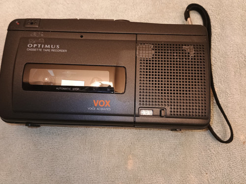 Optimus CTR-116 VOX Cassette Tape Recorder Player Voice Activated Tested Works