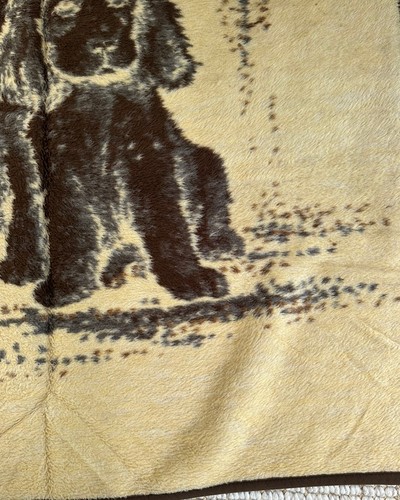 Vintage Ibena Large Throw Reversible Blanket Spaniel Dogs 76X56” - Picture 13 of 18