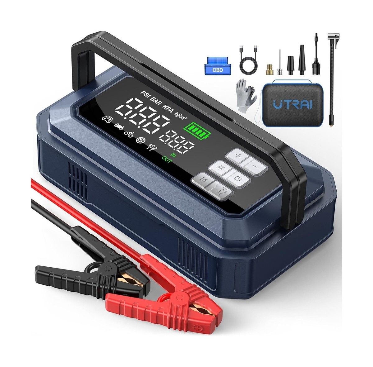 UTRAI Jump Starter with Air Compressor 150PSI, 7000A Peak 12V Jump