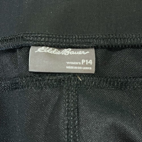 Eddie Bauer Black Pants Womens Cargo Hiking Outdoors Sz P14 Lightweight - Picture 3 of 8