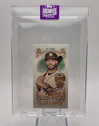 Jose Altuve 2025 Topps Archives Signature *2021 Allen & Ginter Mini Auto #1/1 💥
