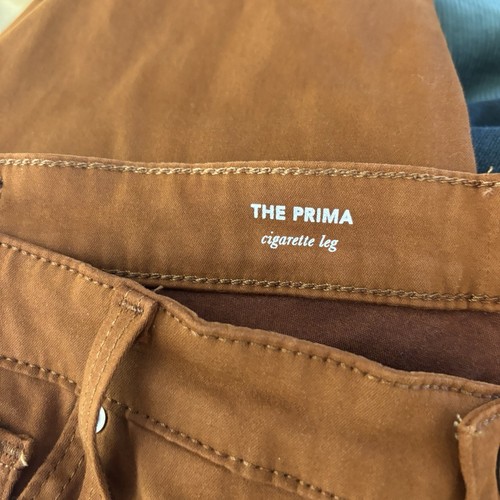 Adriano Goldschmied Womens Prima Cigarette Jeans Brown Tapered Sateen Size 32 - Picture 10 of 10