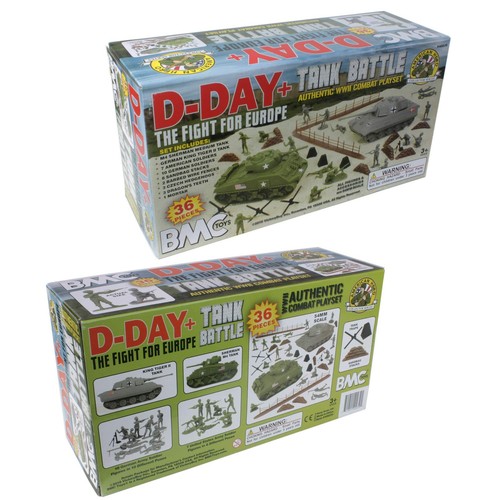 BMC WW2 D-Day Tank Battle - 36 Teile Plastik Armee Männer Spielset - Bild 9 von 9