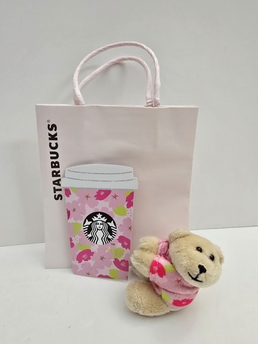 Starbucks Japan SAKURA 2024 Bearista Message Gift Pink with Mini SB Gift Bag NEW - Picture 1 of 3