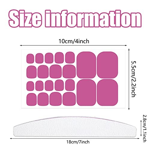 20 Sheets 440 Pcs Toenail Stickers for Women, Toe Nail Wraps for Toes Style1 - Picture 2 of 7