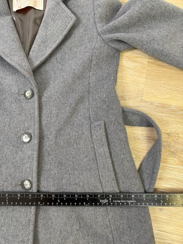 Vtg Pendleton Trench Coat Womens S Gray 100% Wool 70s Ladies Jacket *Read - Picture 16 of 22