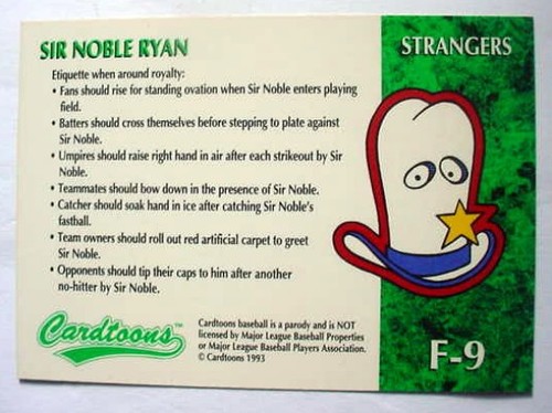 Nolan Ryan 1993 CARDTOONS ETCHED FOIL F-9 Insert Baseballkarte - Bild 10 von 15