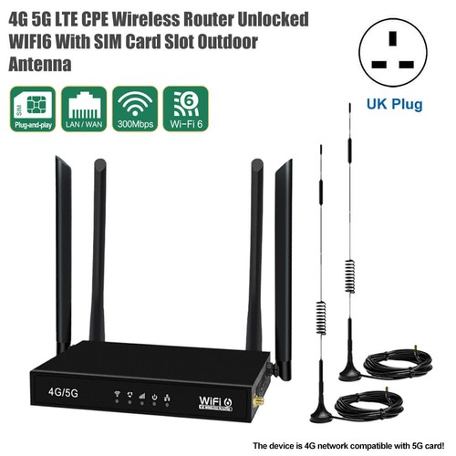 Portabler 4G 5G WiFi 6 Router Mit Außenantenne Und Akku Für Camping Outdoor - Bild 11 von 12