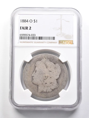 LOWBALL 1884-O Morgan Silver Dollar NGC Low Ball FR2 FR-2 Fair Pocket Piece *657