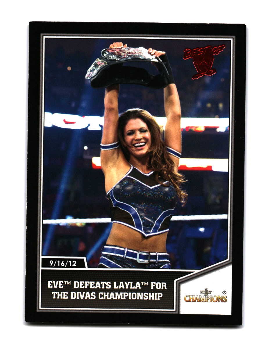 2013 Topps Best of WWE Eve Defeats Layla for the Divas Championship 50