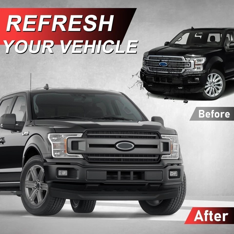 Barra frontal de parachoques de acero negro para Ford F-150 F150 2018-2020 con niebla */L Foto 3 de 4