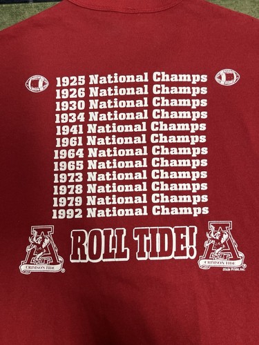 Vintage Alabama Football T Shirt Size 3XL Russell Athletic 1990's EXCELLENT - Bild 4 von 7