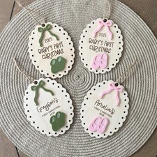Wooden Baby's First Christmas Ornament: Engraved Keepsake Gift
