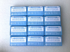 12 Pack Dr Bronner's All-One Hemp Baby Unscented Pure Castile Bar Soap Organic