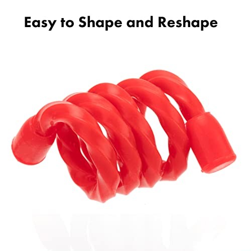 4 PCS 32-Inch Silicone Cable Ties Dia 6.5mm Reusable Steel-Core Rubber Red - Bild 4 von 8
