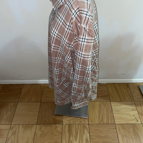 Joan Rivers black plaid tunic length button down front & back buttons pockets 2X - Picture 9 of 10