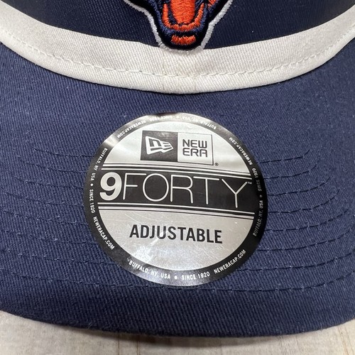 NEW Chicago Bears New Era Cream/Navy Team Stripe Trucker 9FORTY Snapback Hat - Bild 2 von 8