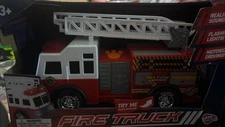 Fire Truck With Realistic Sounds, Flashing Lights And Motorized Driving