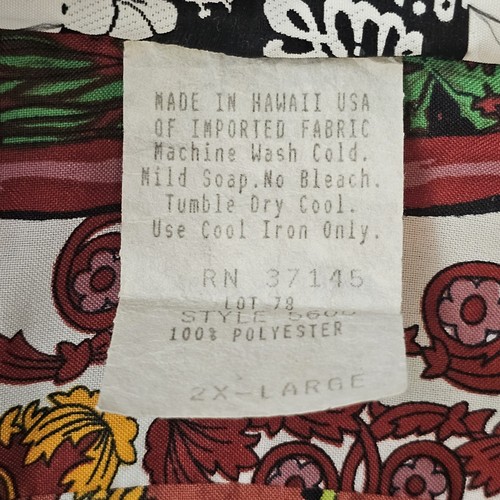 VTG Hilo Hattie Hawaii Mens 2XL XXL Kona Coffee Button Up Floral Tropical Shirt - Picture 5 of 7