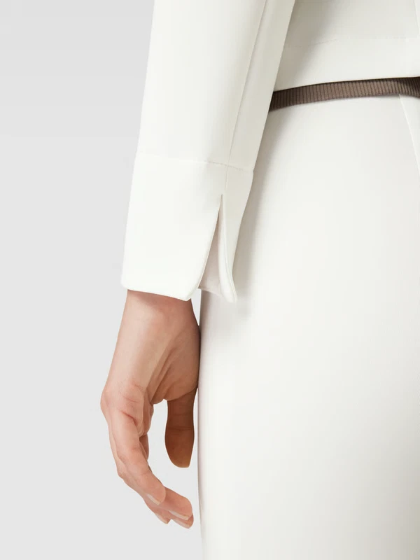 Chaqueta Blazer Marc Cain Blanca Buceo Cuello Corto Blanco N2 Minimalista S/M Foto 4 de 4