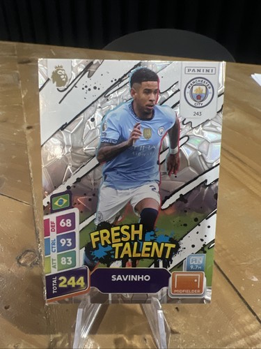 Panini EPL Adrenalyn XL Plus 2025 SAVINHO Fresh Talent Card #243 Man City