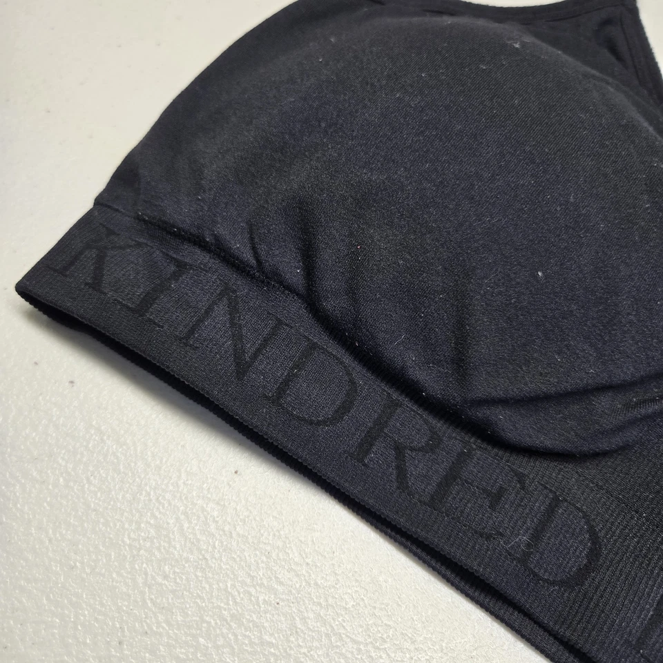 Kindred Bravely Women Bra XL Black Nursing Wireless Knit Racerback Multiway - Image 4 of 4
