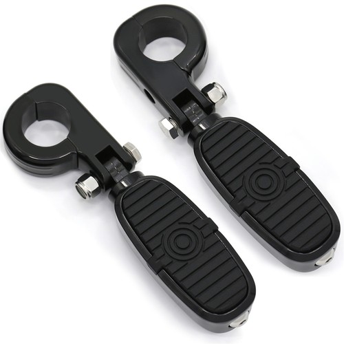 Clavijas de carretera de 1-1/2" estriberas ajustables y soporte CNC para Suzuki Honda Harley - Imagen 2 de 9