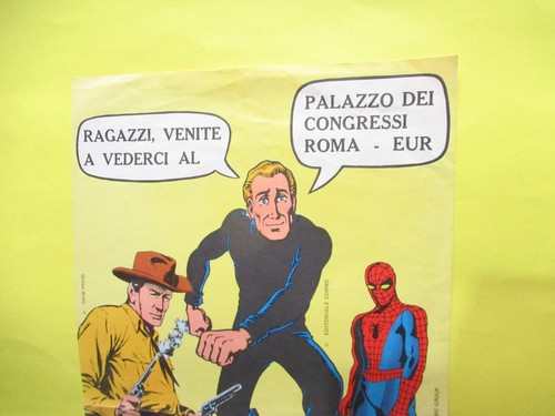 POSTER ALAN FORD TEX UOMO RAGNO MANIFESTO GADGET 1976 LOCANDINA ROMA No Corno - Picture 8 of 10