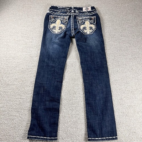 Laguna Beach Bedazzled Pocket Bootcut Blue Jeans Damengröße 25 x 26 - Bild 5 von 6