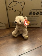 Ty Beanie Babies: Pecan The Bear - New - Without Tag Protector