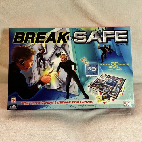 Vintage 2003 Break the Safe Mattel Board Game 100% Complete Works- Tested