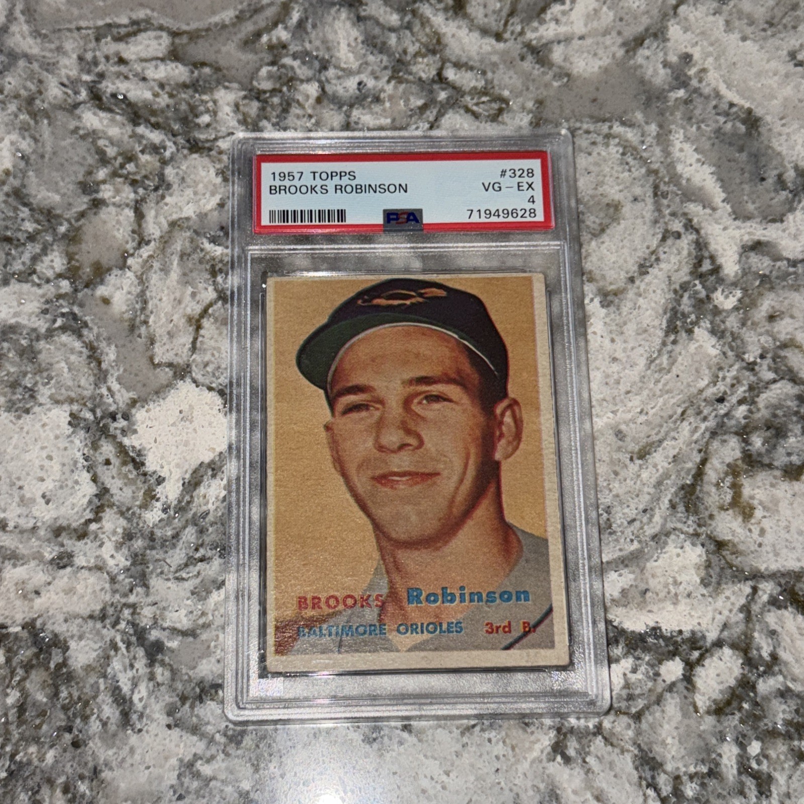 1957 Topps Brooks Robinson #328, PSA VG-EX 4