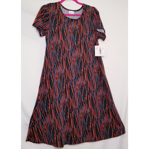 LuLaRoe "Carly" Kurzarm Rundhals Kleid Knielang Mehrfarbig Gr. S - Bild 1 von 5