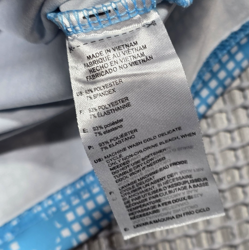 Adidas Golf Performance Polo Shirt Blue White Camo Mens L Short Sleeve Check - Picture 7 of 9