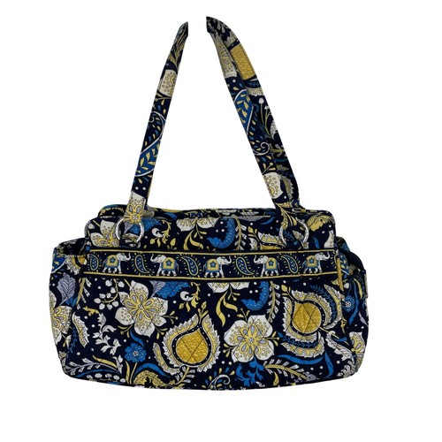 Vera Bradley Floral Elephant Print Quilted Tote Bag Handtasche Carryall - Bild 1 von 15