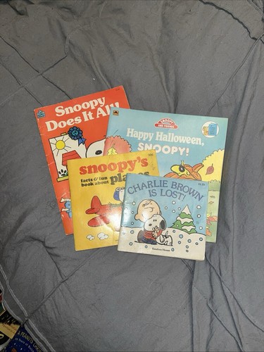 Konvolut 4 Charlie Brown und Snoopy Bücher aus den 80er Jahren