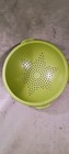 🥑1970s Avocado/Olive Green 11" Colander Plastic Strainer Star Tupperware? Mint!