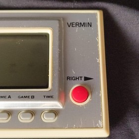 Vintage Nintendo Game & Watch VERMIN wide Screen, Manual, Box set, Japan Working